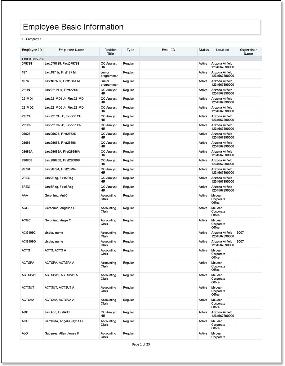 Sample Report Sample Report